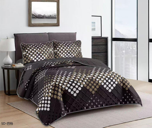 Elegant Design Comforter Bedspread Bedding Set Bed Cover with Pillowcase Set of 3 pcs Bed Cover 220*240 cm Pillowcase 50*70 cm