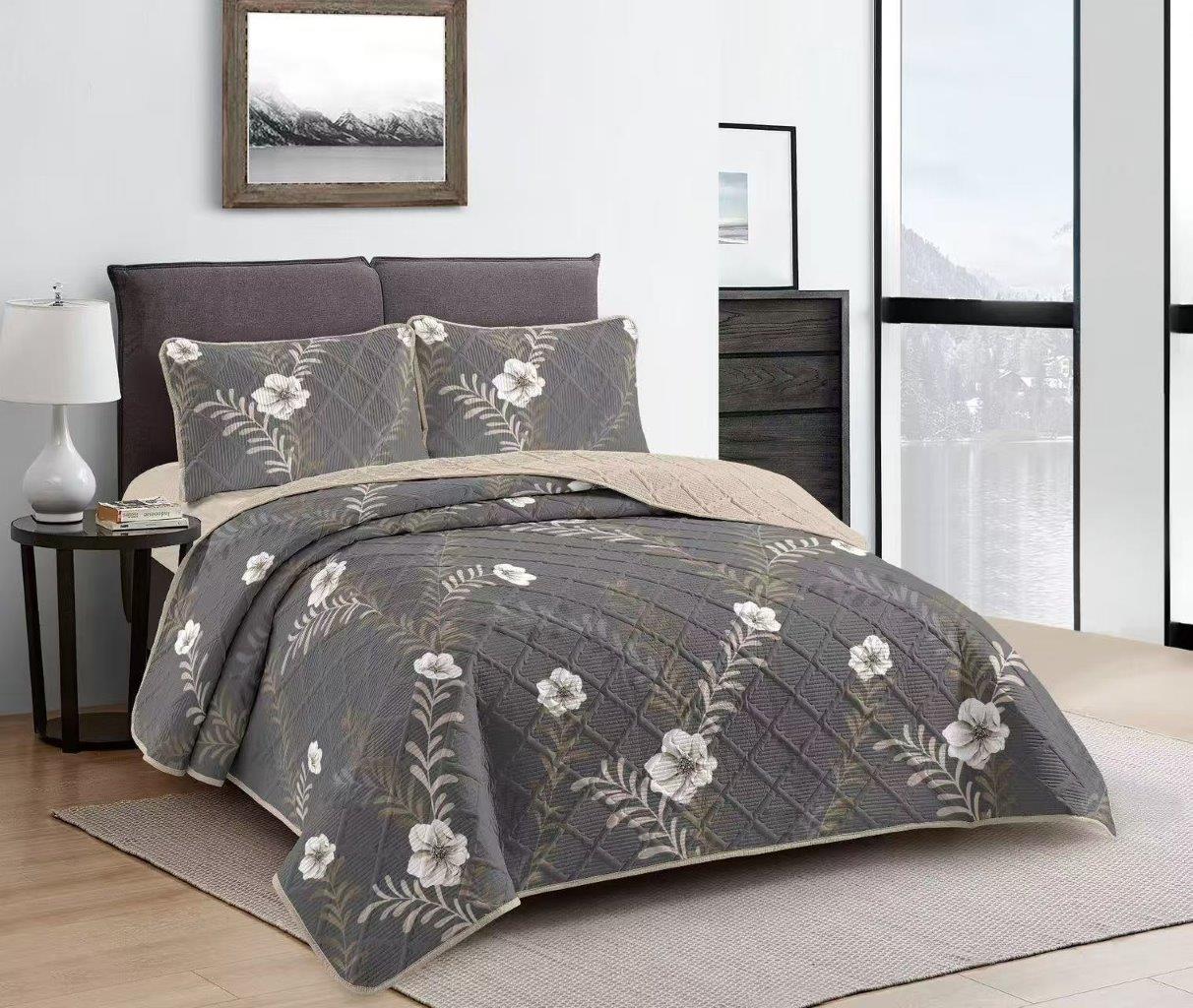 Elegant Design Comforter Bedspread Bedding Set Bed Cover with Pillowcase Set of 3 pcs Bed Cover 220*240 cm Pillowcase 50*70 cm