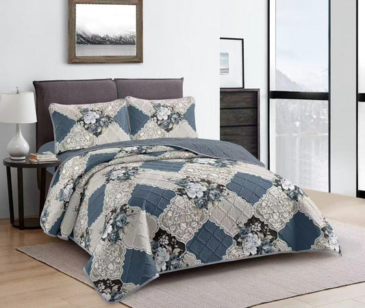 Elegant Design Comforter Bedspread Bedding Set Bed Cover with Pillowcase Set of 3 pcs Bed Cover 220*240 cm Pillowcase 50*70 cm