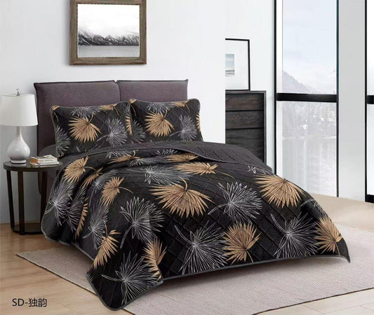 Elegant Design Comforter Bedspread Bedding Set Bed Cover with Pillowcase Set of 3 pcs Bed Cover 220*240 cm Pillowcase 50*70 cm
