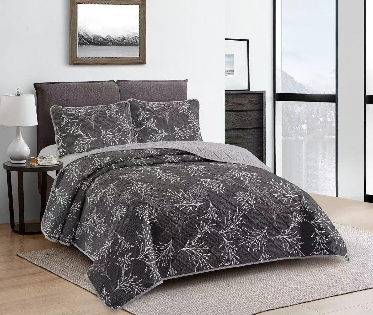 Elegant Design Comforter Bedspread Bedding Set Bed Cover with Pillowcase Set of 3 pcs Bed Cover 220*240 cm Pillowcase 50*70 cm