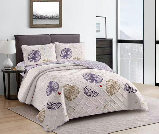Elegant Design Comforter Bedspread Bedding Set Bed Cover with Pillowcase Set of 3 pcs Bed Cover 220*240 cm Pillowcase 50*70 cm