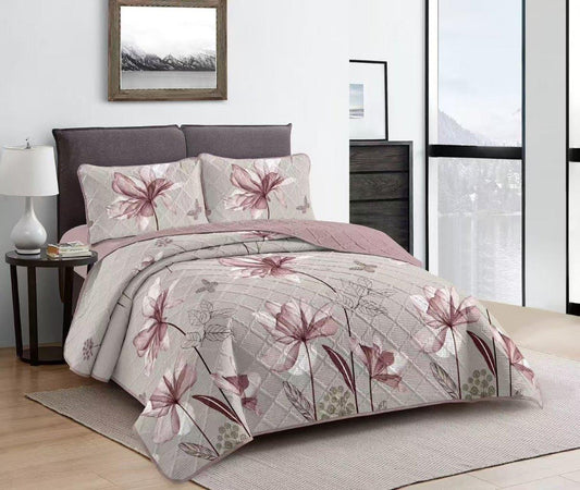 Elegant Design Comforter Bedspread Bedding Set Bed Cover with Pillowcase Set of 3 pcs Bed Cover 220*240 cm Pillowcase 50*70 cm