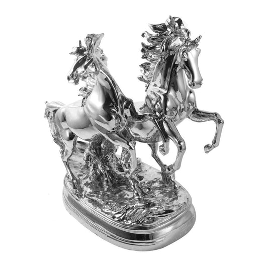 Silver Sculpture Statue Resin Figurine Horse 39*21*41 cm