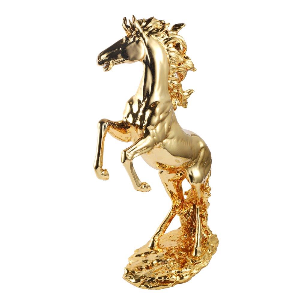 Gold Sculpture Statue Resin Figurine Horse 30*14*46 cm
