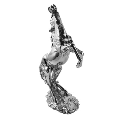 Silver Sculpture Statue Resin Figurine Horse 30*14*46 cm