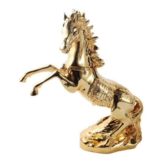 Gold Sculpture Statue Resin Figurine Horse 34*15*44 cm