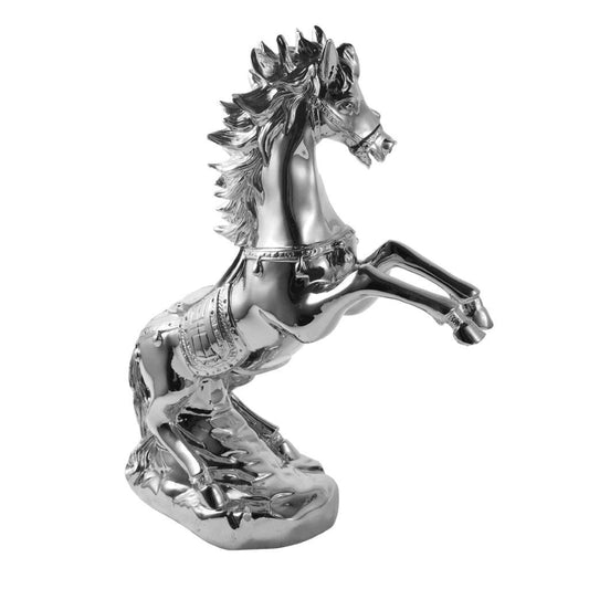 Silver Sculpture Statue Resin Figurine Horse 34*15*44 cm