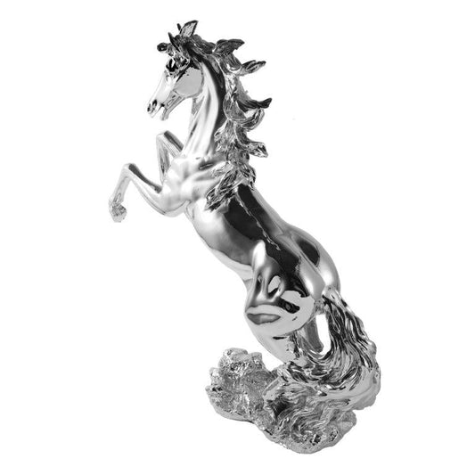 Silver Sculpture Statue Resin Figurine Horse 50*18*60 cm