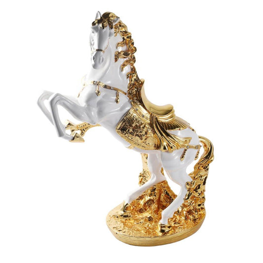 White Sculpture Statue Resin Figurine Horse H58 cm