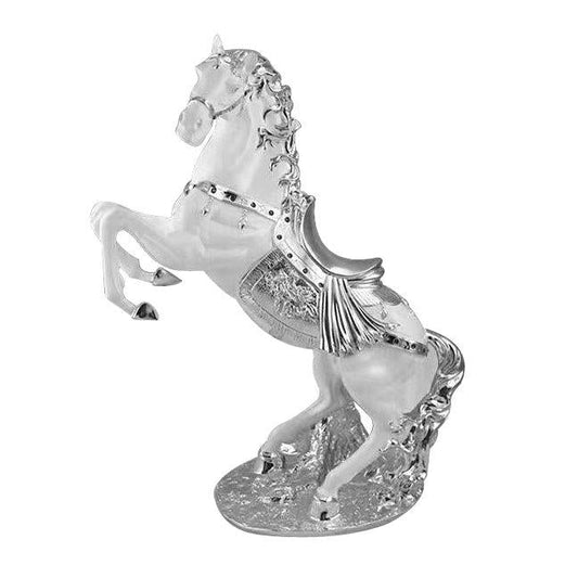 White Sculpture Statue Resin Figurine Horse H44 cm