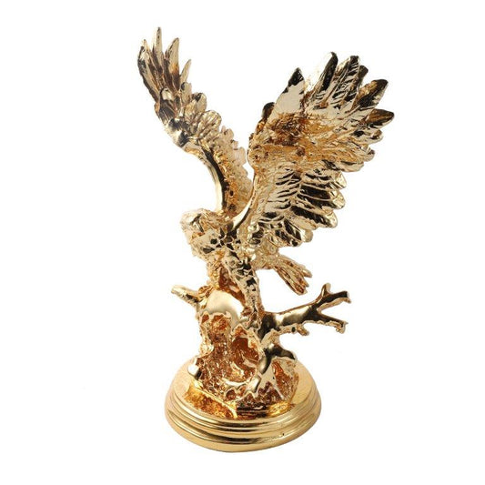 Gold Sculpture Statue Resin Figurine Eagle 32*21*43 cm