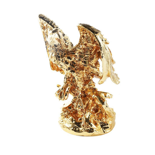Gold Sculpture Statue Resin Figurine Eagle 33*25*43 cm