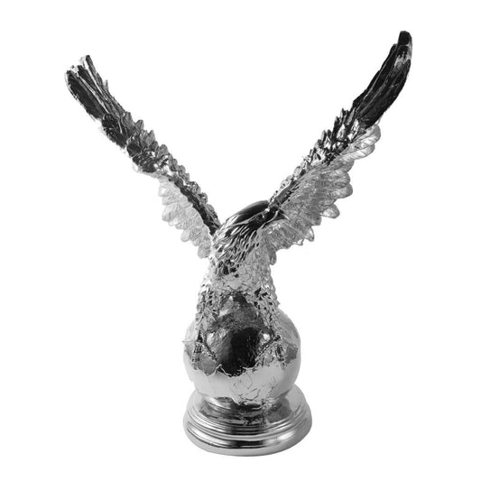 Silver Sculpture Statue Resin Figurine Eagle 47*22*62 cm