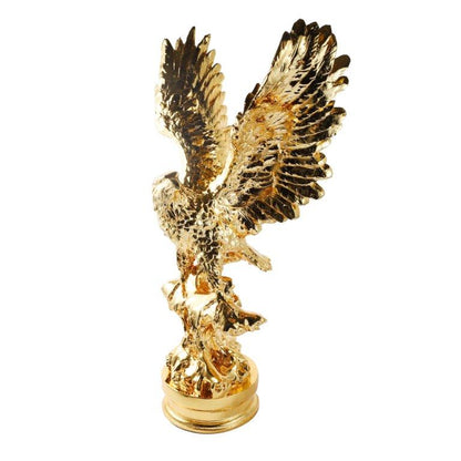 Gold Sculpture Statue Resin Figurine Eagle H 72 cm