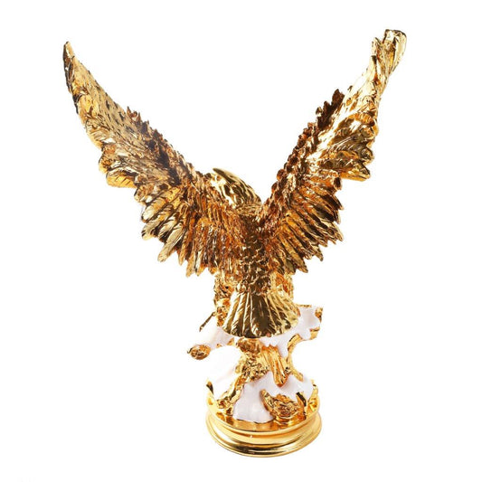Gold Sculpture Statue Resin Figurine Eagle H70 cm