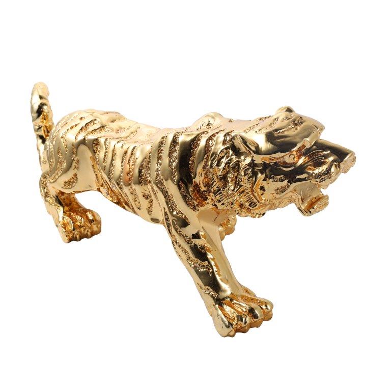 Gold Sculpture Statue Resin Figurine Tiger 78*20*28 cm
