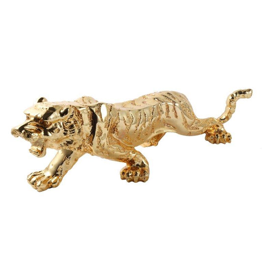 Gold Sculpture Statue Resin Figurine Tiger 78*20*28 cm