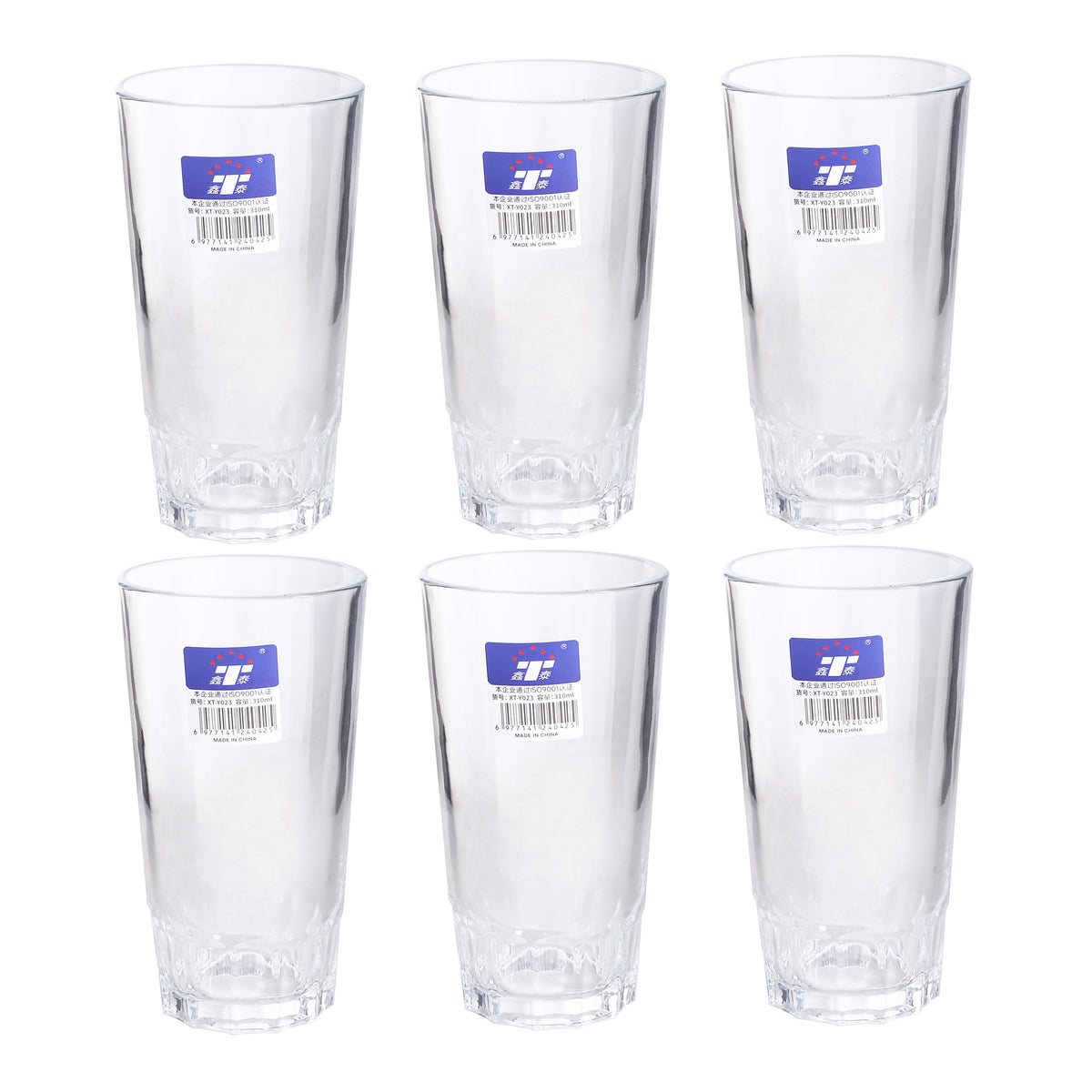 Tall Glass Tumbler / 6PCS / 310ML