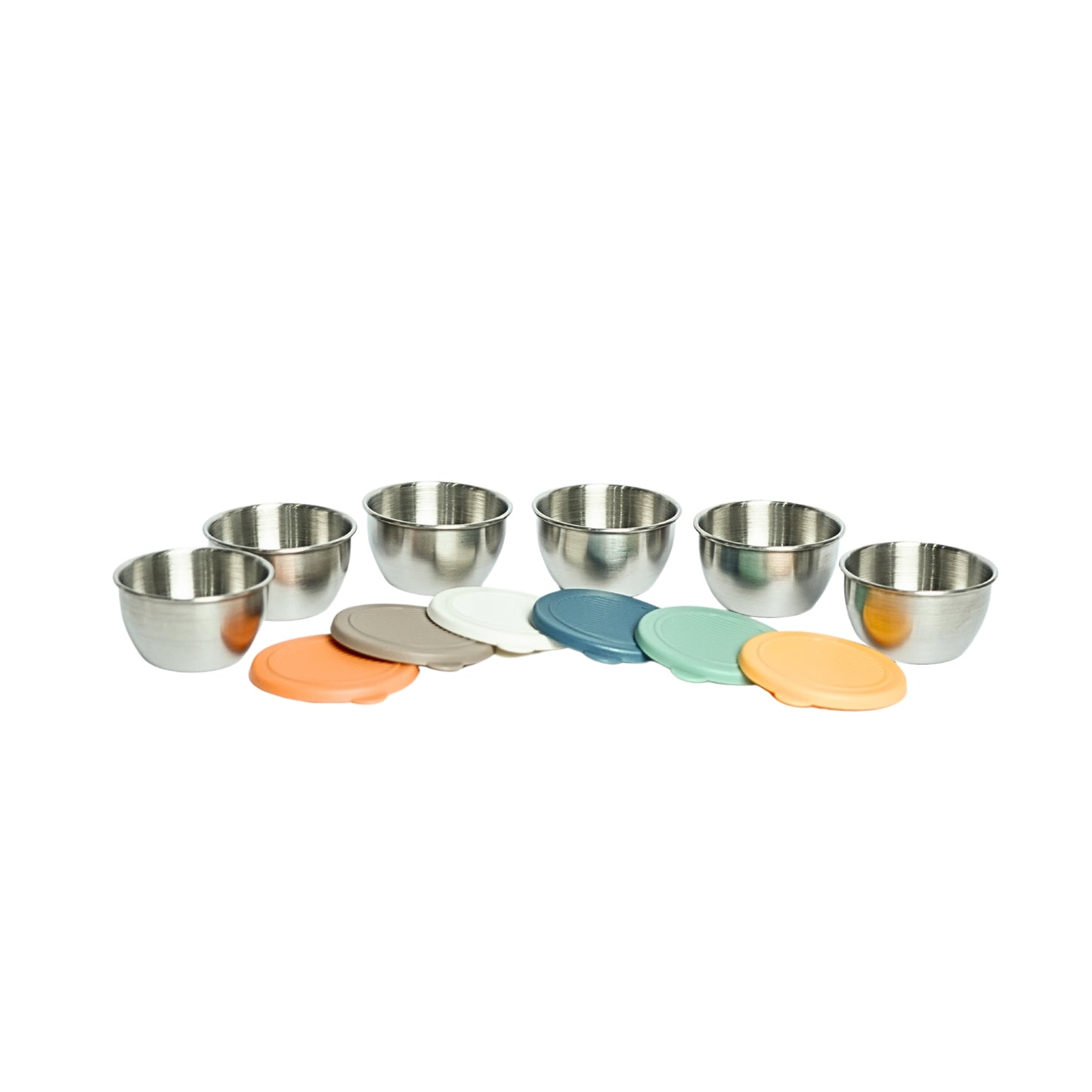 Round Stainless Steel Sauce Cup Set / 6PCS / 6.5CM