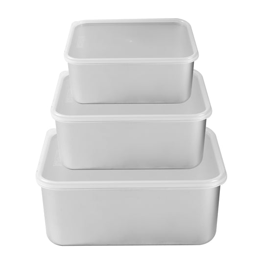 Rectangular Stainless Steel Food Container Set / 3PCS