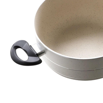 Casserole Beige Marble Coating Induction Non Stick SET 32 & 36 cm 3.5 mm