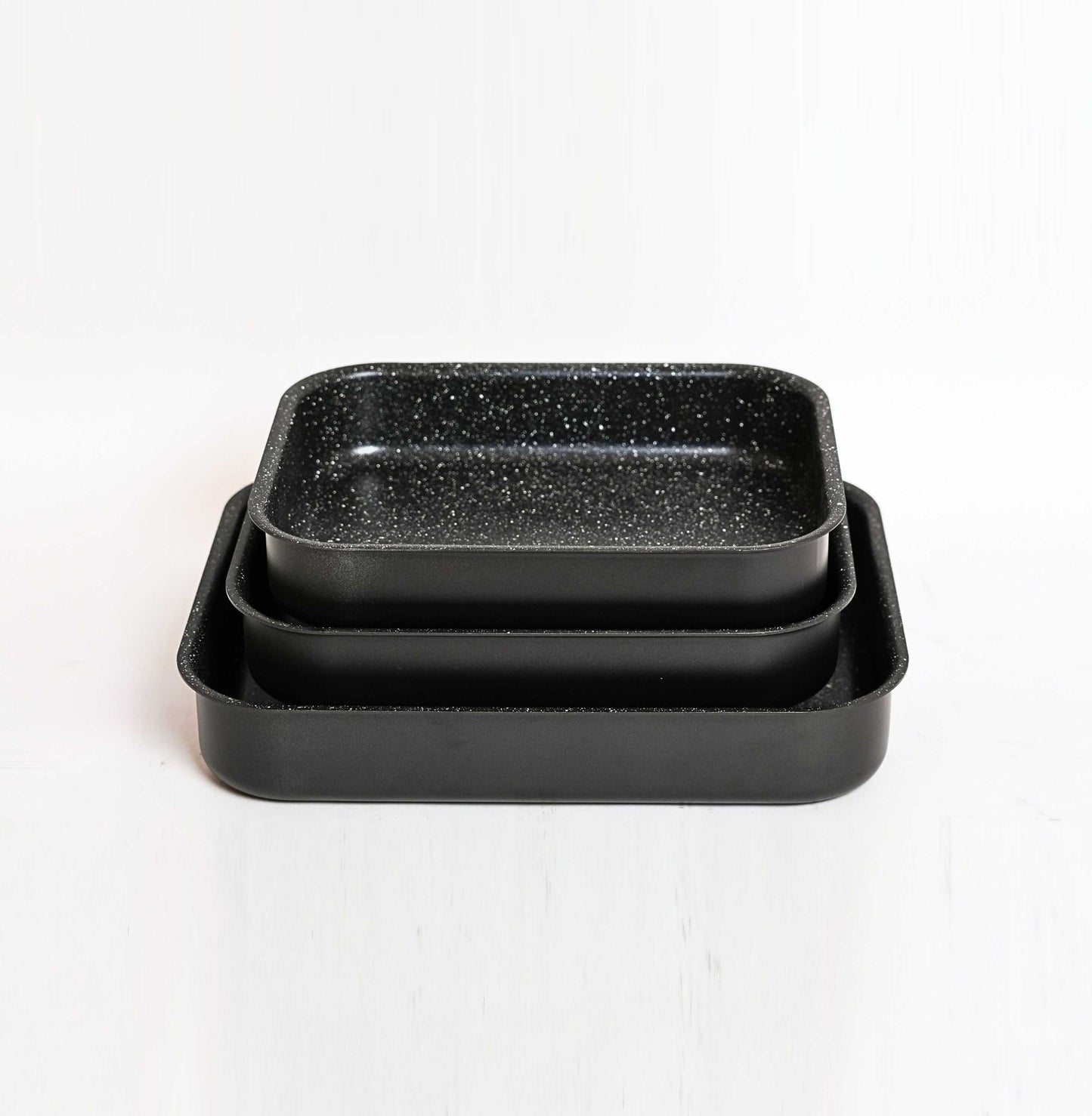Rectangular Granite Oven Tray Set Grey
