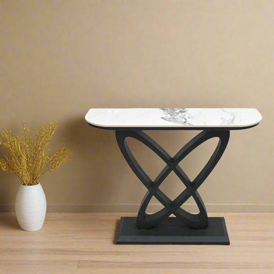 Home Decor Marbletop Metal Console Table Living Room Hallway 100*30*80 cm