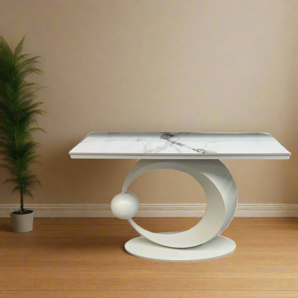 Home Decor Marbletop Metal Console Table Living Room Hallway 100*30*80 cm