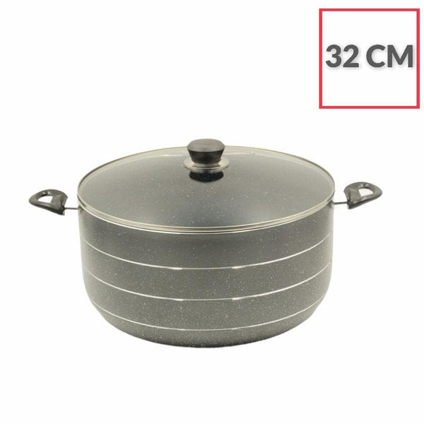 Casserole Grey Marble Coating Induction Non Stick SET 32 & 36 cm 3.5 mm (Must Select Options)