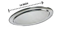 dollar store-Stainless Steel Oval Serving Plate 14 inch-Classic Homeware &amp; Gifts