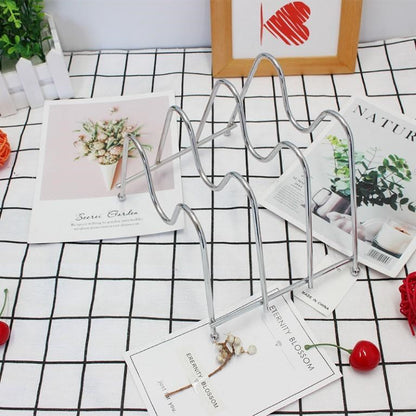 Stainless Steel Tray Stand Plate Display Holder 14*14.5*22 cm