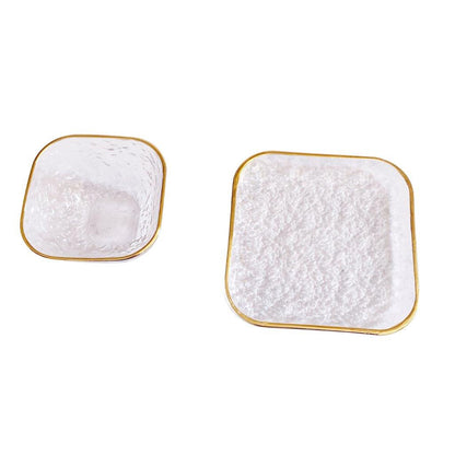 Crystal Glass Ice Cream and Dessert Bowl and Plate Set of 12 Pcs 10.5*5.2/15 cm