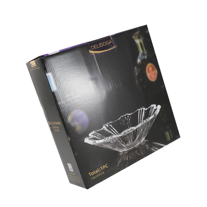 Crystal Cut Glass Fruit and Salad Pasta Serving Bowl 32*9 cm