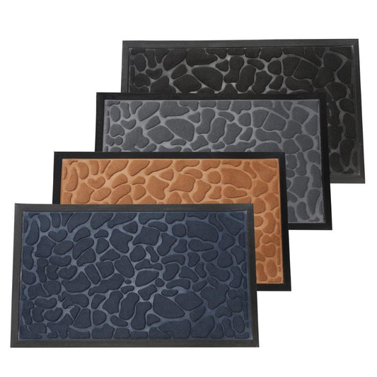 Multicolor Indoor Outdoor Rubber Non Slip Waterproof Entrance Door Welcome Door Mat 45*75 cm