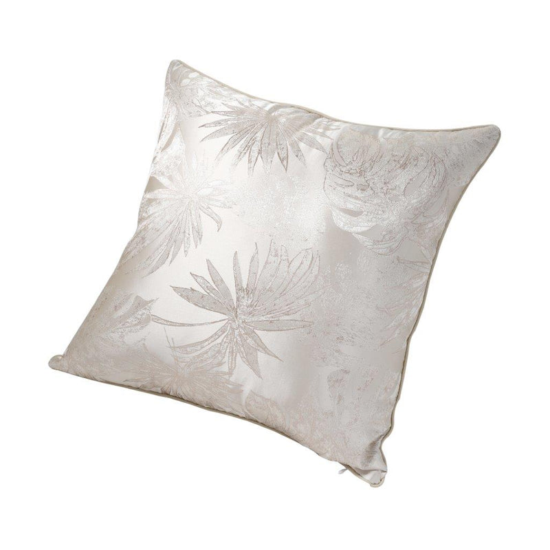 Modern Decorative Shiny Cream Floral Print Cushion Cover Pillowcase 50*50 cm