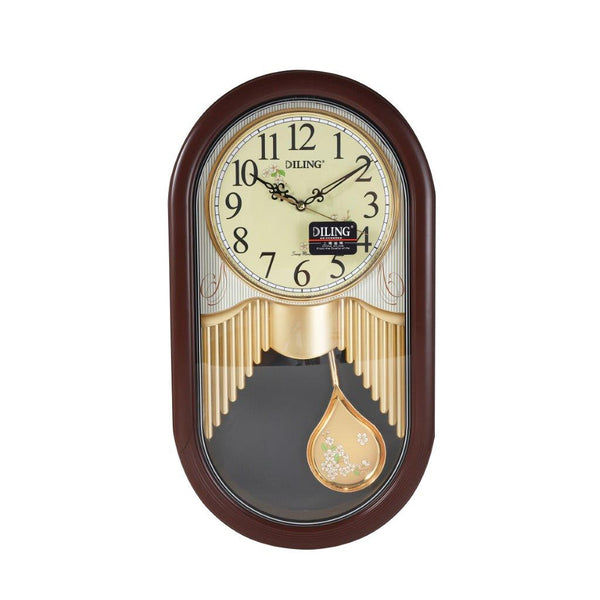 Home Decor Analog Modern Wall Clock with Pendulum 55*30 cm