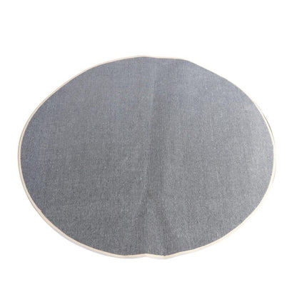 Fluffy Super Soft Greek Key Design Non Slip Waterproof Floor Mat 100*100 cm
