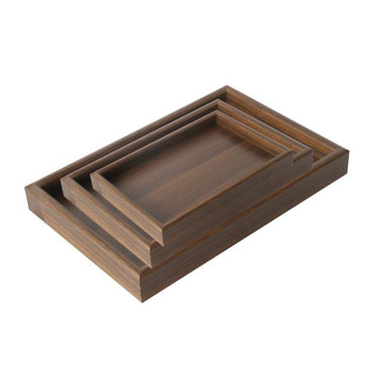 Abstract Deco Food Tray MDF Rectangle Serving Tray Set of 3 Pcs