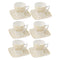 Royal Cream Abstract Print Ceramic Coffee Cup & Saucer Set of 6 Pcs