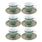 Ceramic Coffee Cup and Saucer Set of 6 Pcs Abstract Print Design 85CC/11 cm