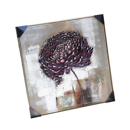 Home Decor Portrait Canvas Wall Art Abstract Burgundy Tree Oil Painting PVC Frame 80*80*3.5 cm