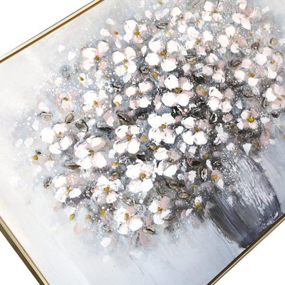 Home Decor Landscape Canvas Wall Art Abstract Flower Vase Oil Painting PVC Frame 80*120*3.5 cm