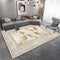 Light Luxury Artistic Feather Design Machine Woven Indoor Area Rug Carpet Beige with Embroidery Border 160*230 cm