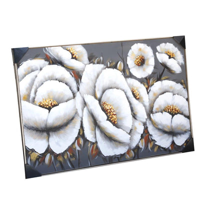 Home Decor Landscape Canvas Wall Art Abstract Orchid Blossom Oil Painting PVC Frame 80*120*3.5 cm