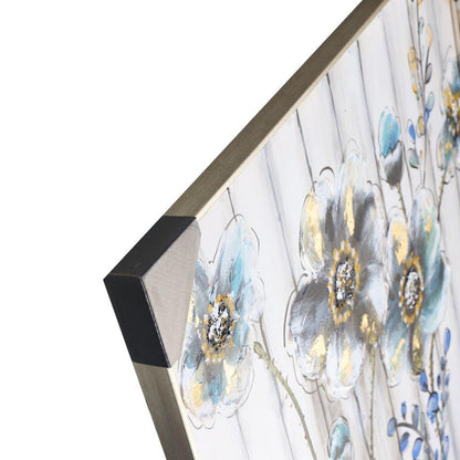 Home Decor Portrait Canvas Wall Art Abstract Colourful Floral Oil Painting PVC Frame 80*80*3.5 cm