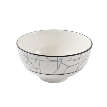 Abstract Print Ceramic Tableware Round Serving Dish Bowl 4.5 cm
