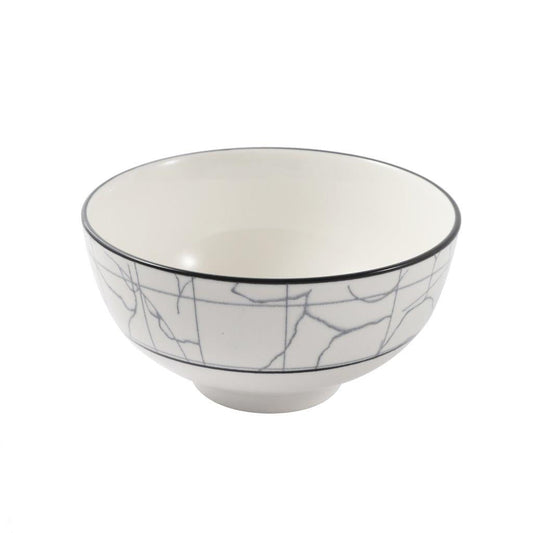 Abstract Print Ceramic Tableware Round Serving Dish Bowl 4.5 cm