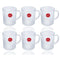 Premium Lead Free Glass Tea Cup Set of 6 pcs 230 ml