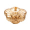 Acrylic Champagne Serving and Footed Divided Platter with Lid Fruits and Nuts Plate 30*24 cm